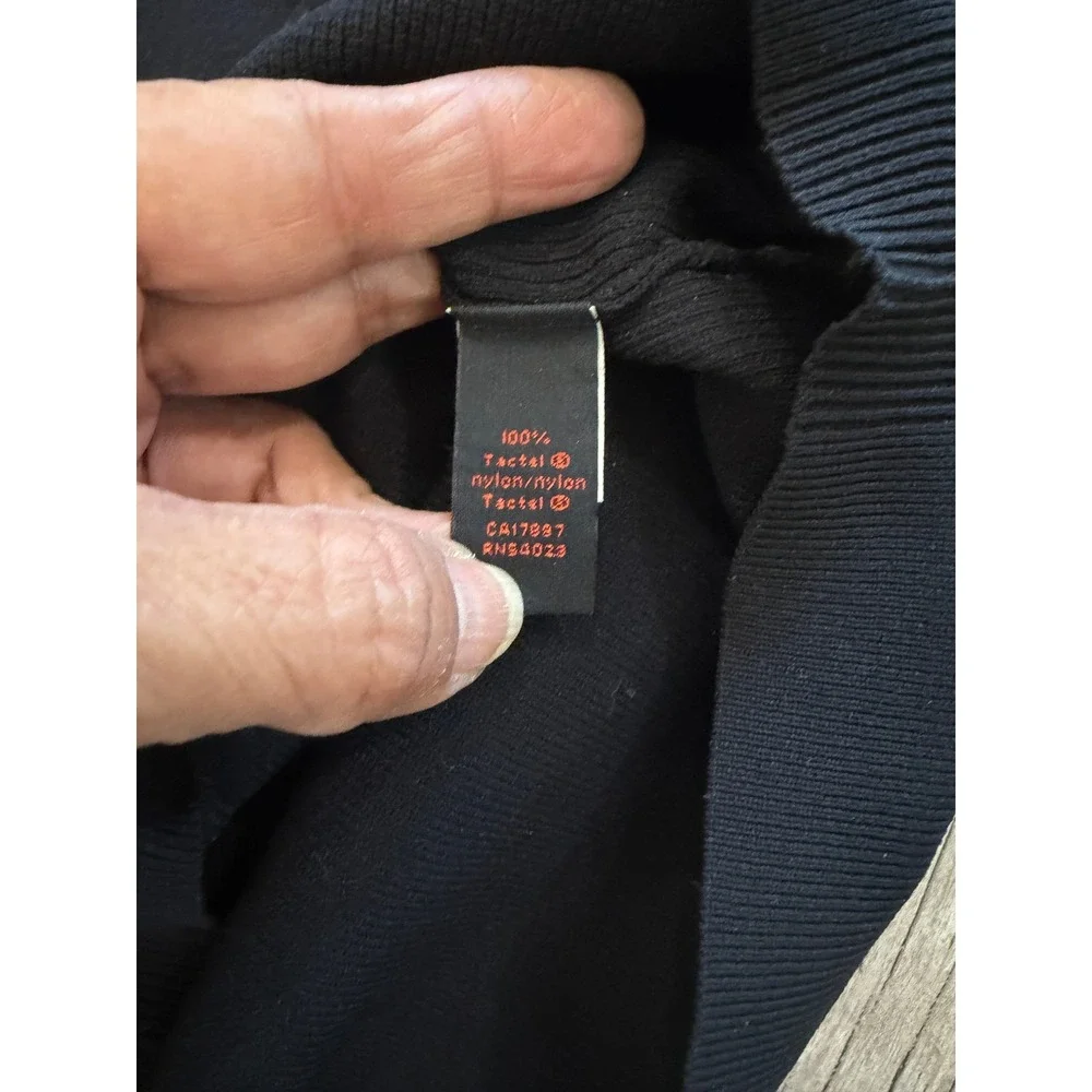 Banana Republic Vintage Quarter Zip Pullover Mens Medium Black Ribbed Knit